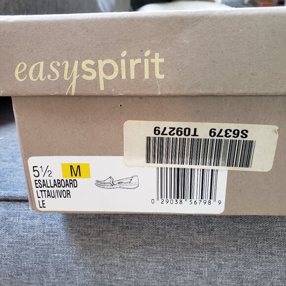 BNWT - IOB EASY SPIRIT All Aboard leather in Taupe / Ivory (5.5) - Picture 6 of 7